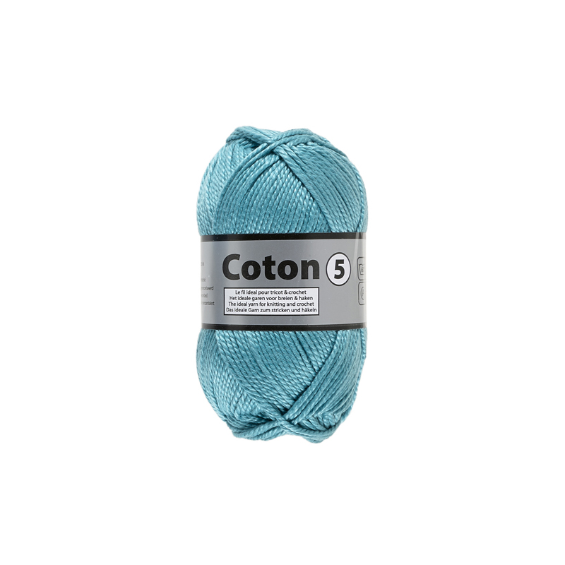 Pelote coton cable à crochet n°8 blanc